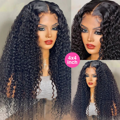 Water Wave Human Hair Wigs Glueless Wig