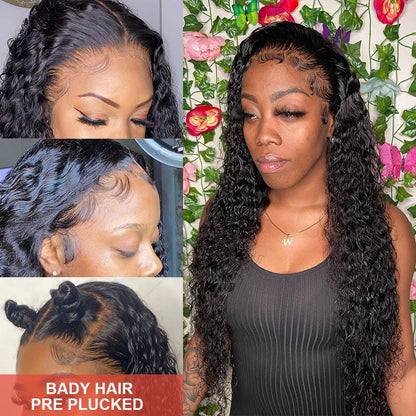 Curly Human Hair Wig 13x6 HD Lace Frontal  Glueless